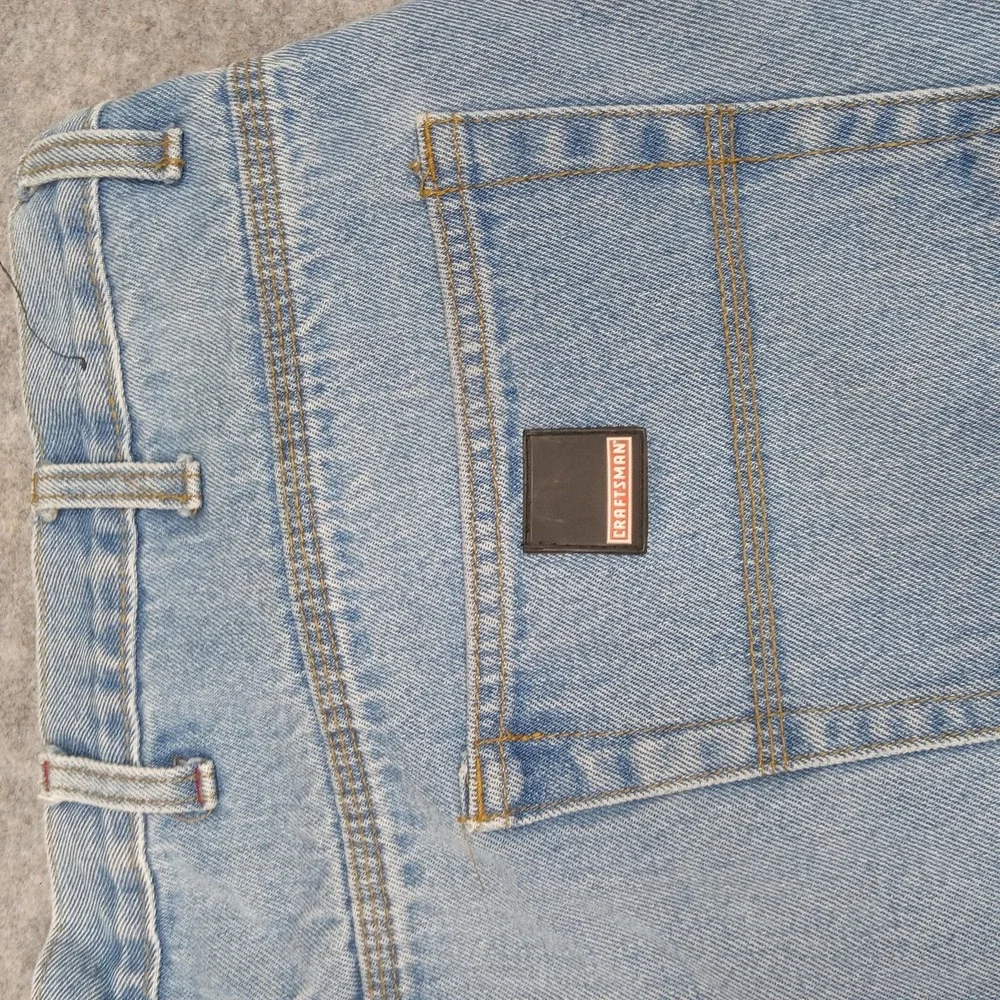 Craftsman Jeans Mens 44 Straight Leg 5 Pocket‎ Zip Fly Casual Work Baggy Loose